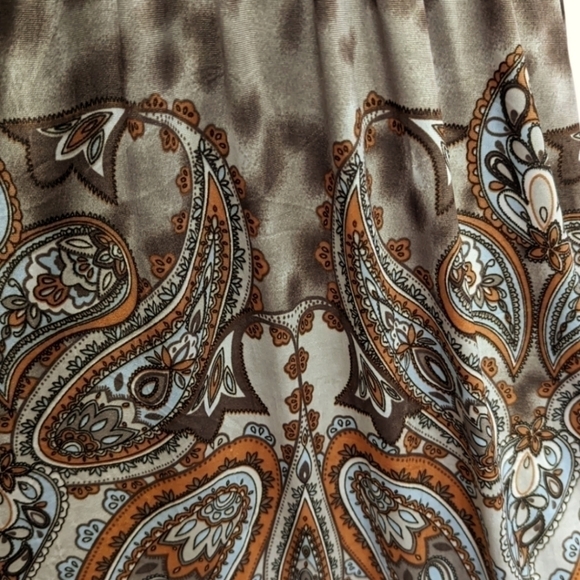 Julia Boho Silk Festival Floral Paisley Halter Midi Dress Size Large NWOT - Picture 5 of 9